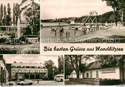 Wandlitz Springbrunnen Strand Speisegaststaette Seekrug