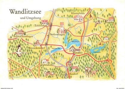Wandlitzsee Wandlitz Barnim Brandenburg Landkarte See Wandlitz Basdorf Klosterfe