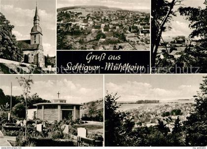 Warstein Sichtigvor Kirche Panorama Teilansicht