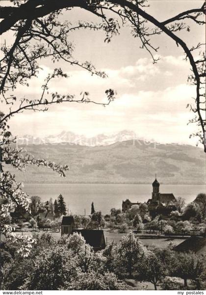 Wasserburg Bodensee Mit Blick auf Saentis und Bodensee