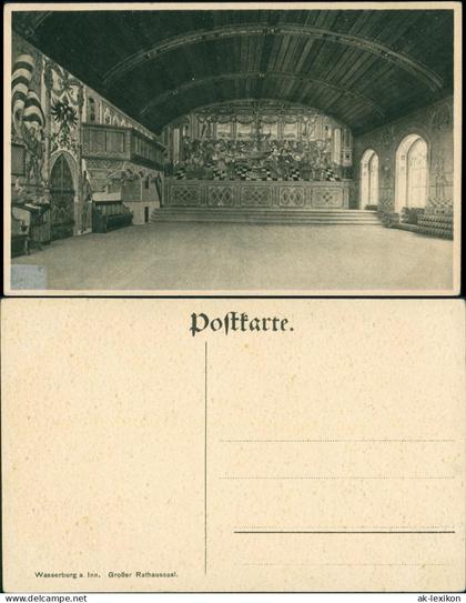 Ansichtskarte Wasserburg am Inn Wasserburg a. Inn Rathaussaal 1934