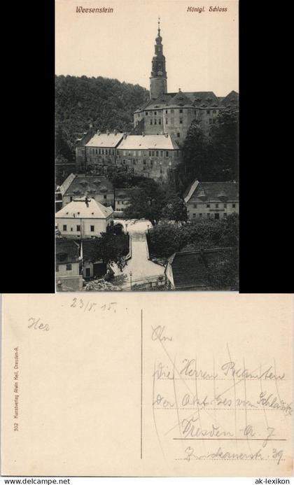 Weesenstein (Müglitz) Schloss Königsschloss (Royal Castle) 1915