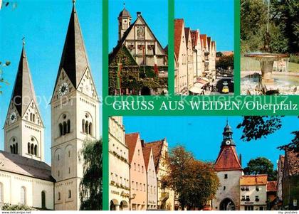 Weiden Oberpfalz Kirche Brunnen Torturm