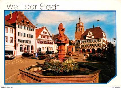 Weil der Stadt Brunnen Marktplatz Kirche
