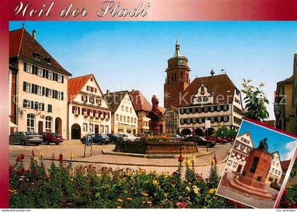 Weil der Stadt Marktplatz Brunnen Rathaus Denkmal