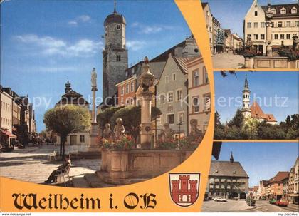 Weilheim Oberbayern Brunnen Kirche