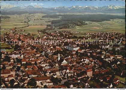 Weilheim Oberbayern Fliegeraufnahme mit Zugspitze