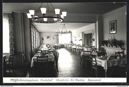 AK Weinböhla /Kr. Meissen, FDGB-Erholungsheim, Speisesaal, Innenansicht