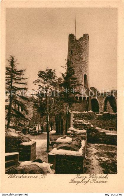 Weinheim Bergstrasse Burg Windeck Burghofruine