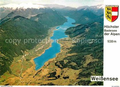Weissensee Kaernten Fliegeraufnahme