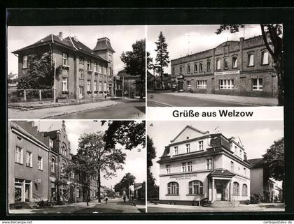 AK Welzow, Rathaus, Klubhaus BuS, Spremberger Strasse, Kreissparkasse