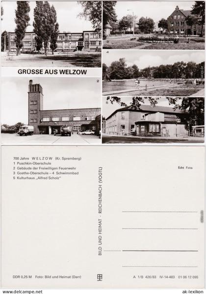 Welzow Wjelcej Oberschulen, Feuerwehr, Schwimmbad, Kulturhaus 1983