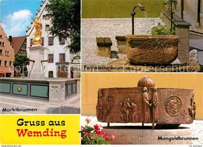 Wemding Marktbrunnen Fischkastenbrunnen Mangoldbrunnen