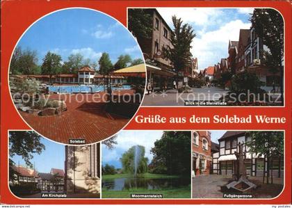 Werne Unna Solebad Steinstrasse Am Kirchplatz Moormannsteich Fussgaengerzone
