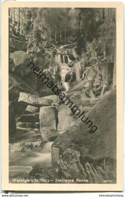Wernigerode - Steinerne Renne - Verlag E. Riehn Wernigerode 50er Jahre