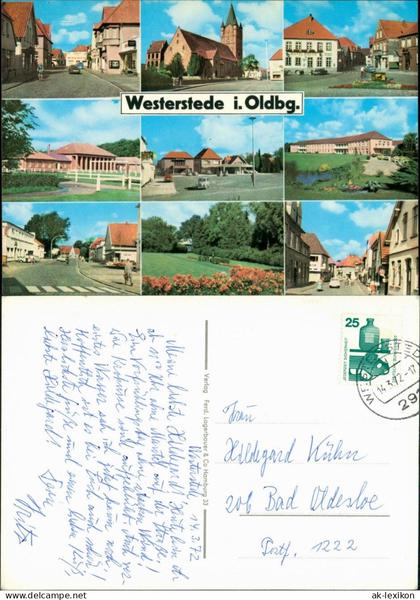 Ansichtskarte Westerstede Mehrbild: Straßen, Bahnhof 1972