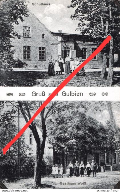AK Gulbien Gulb Gasthof Schule Zazdrosc Wielka Wolka Groß Herzogswalde Laseczno Deutsch Eylau Ilawa Kisielice Freystadt