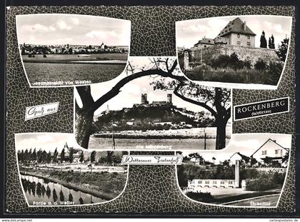 AK Rockenberg i. d. Wetterau, Münzenburg, Ehrenmal, an der Wetter