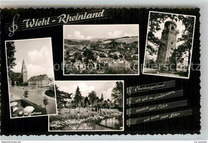 Wiehl Oberbergischer Kreis Bismarckturm Rathaus Partie an der Wiehl