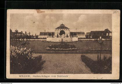 AK Willich, Garten-Anlagen vom Stahlwerk
