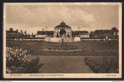 AK Willich, Gartenanlage vom Stahlwerk