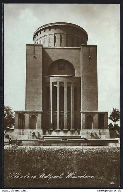AK Hamburg-Winterhude, Wasserturm im Stadtpark