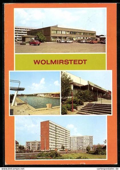 AK Wolmirstedt, Schwimmbad, Plattenbauten, Kulturhaus