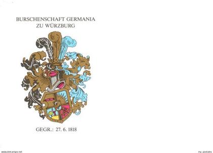 Wuerzburg Bayern Wappen der Burschenschaft Germania Wuerzburg
