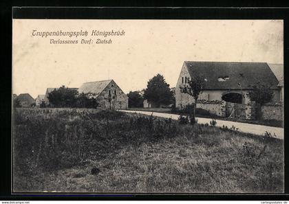 AK Königsbrück, Truppenübungsplatz, verlassenes Dorf Zietsch