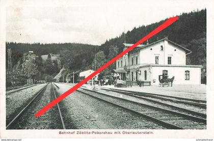 AK Zöblitz Pobershau Erzgebirge Bahnhof a Oberlauterstein Rittersberg Kniebreche Marienberg Ansprung Lengefeld Pockau