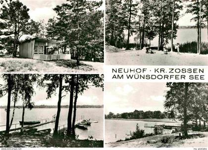 Neuhof Zossen Badestrand am Wuensdorfer See Bootssteg Bungalow