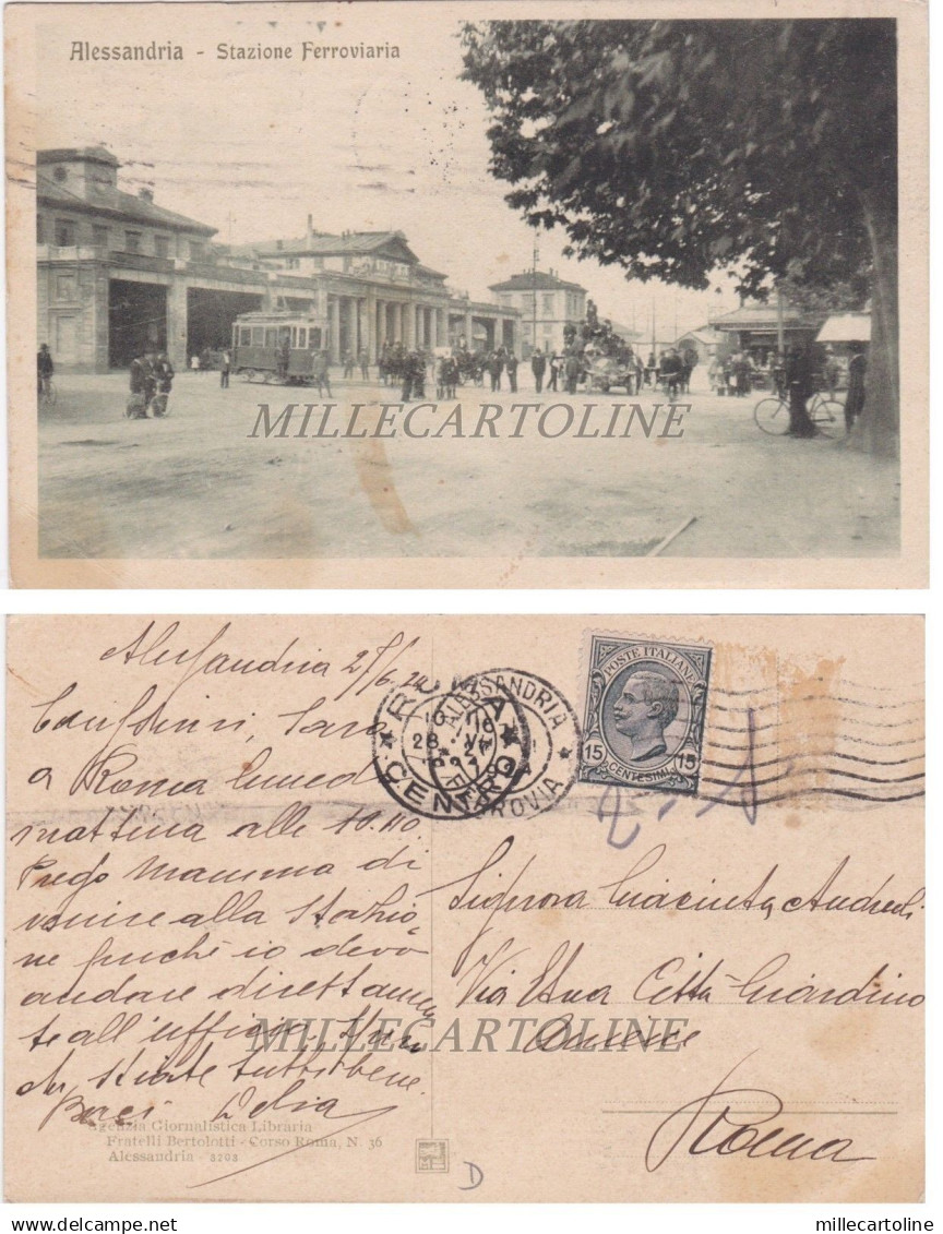 ALESSANDRIA: Stazione Ferroviaria   1924