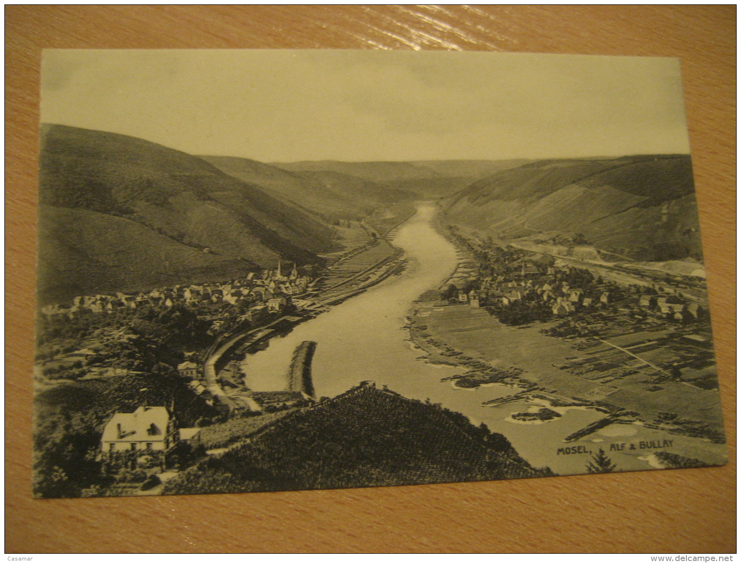 ALF &amp; BULLAY Alf-Bullay Mosel river post card Rhineland Palatinate Cochem Zell Germany