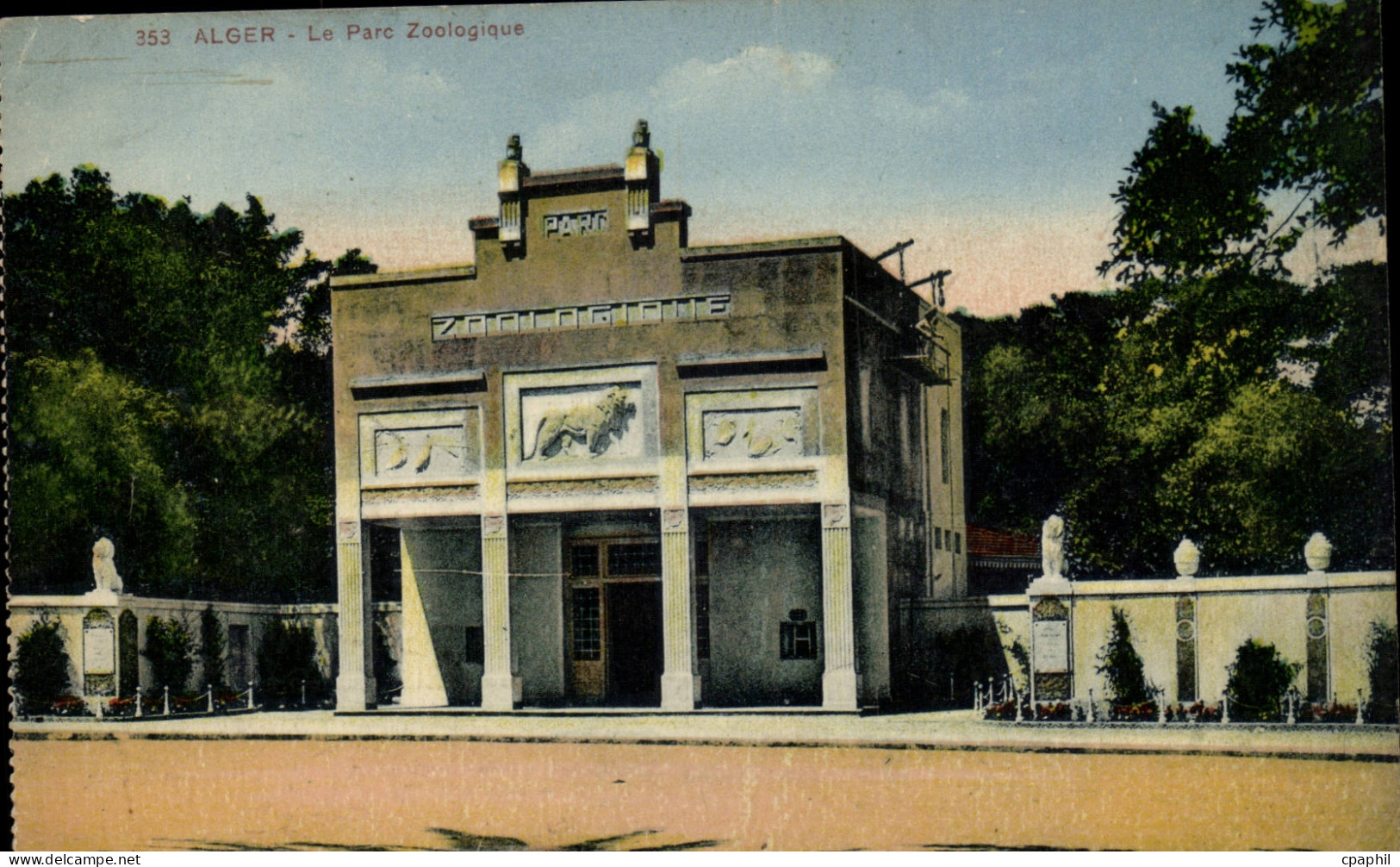 Alger-Algiers-Afrique-Africa-Parc Zoologique-CPA Lion