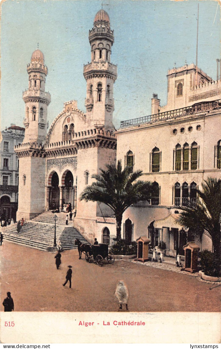 Algeria Algiers Cathedral vintage postcard