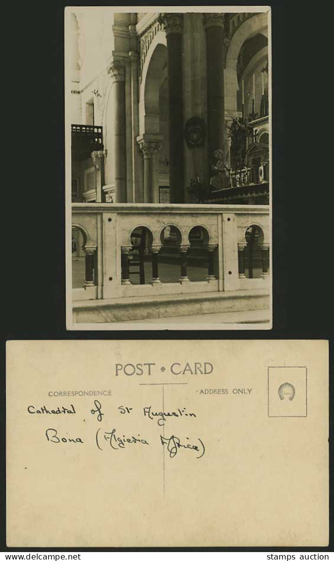 ALGERIA Old R.P. Postcard Cathedral St. Augustin - BONA