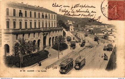 ALGERIA - ALGER - Le Licée - Tramway - VG - #022