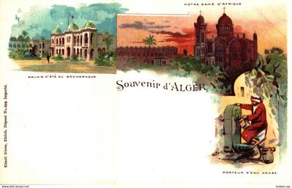 ALGERIA, GRUSS - Souvenir d'ALGER - Litho - NV - #001