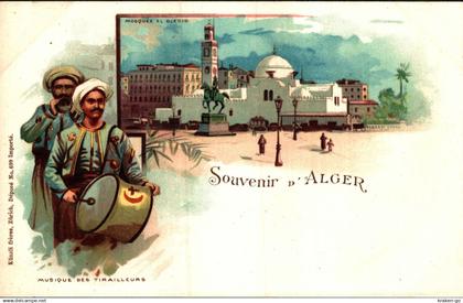 ALGERIA, GRUSS - Souvenir d'ALGER - Litho - NV - #005