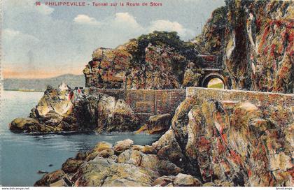 A615 Algeria Philippeville Skikda Tunnel sur la Route de Stora postcard