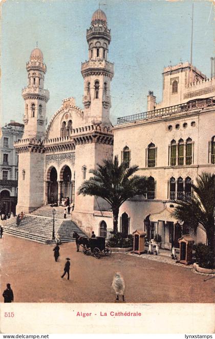 Algeria Algiers Cathedral vintage postcard