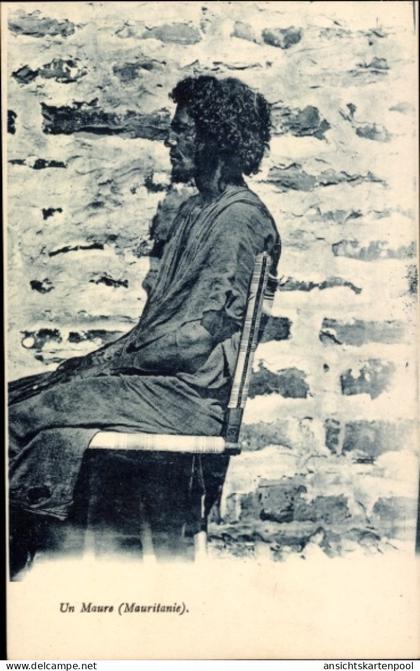 CPA Mauretanien, Seitenportrait eines Einheimischen