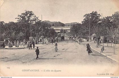 Algérie - CONSTANTINE - L'allée des Squares