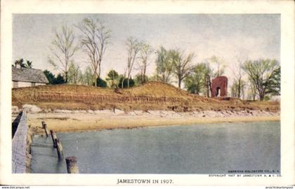 CPA Jamestown St Helena, Jamestown 1907, Strandansicht, Bäume, Ruine