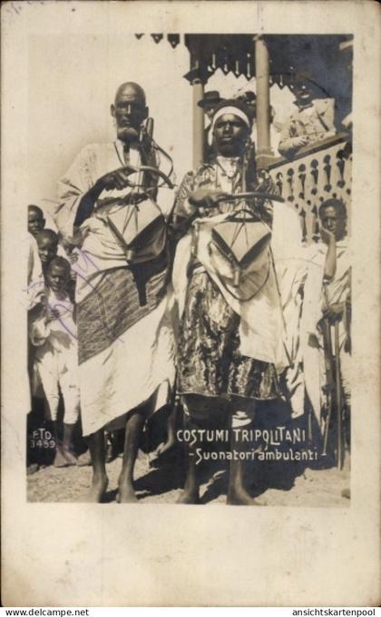 CPA Tripolis Tripoli Libyen, Menschen in Volkstracht