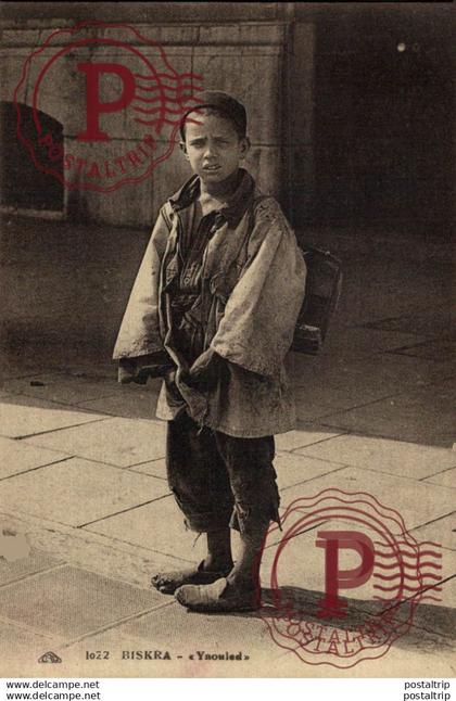 RARE BISKRA - " YAOULED " - PETIT CIREUR de CHAUSSURES  ARGELIE ARGELIA