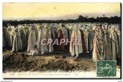 CPA Scenes Et Types La Grande priere