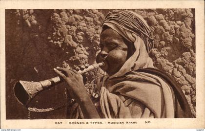 CPA Scenes   Types Musisien Arabe Folklore Costume
