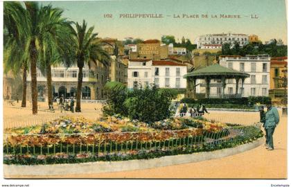 CPA - Carte postale - Algérie Philippeville Skikda  La Place de la Marine  (CPV646)