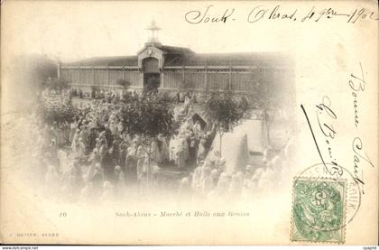 CPA Souk Ahras Marche Et Halle Aux grains